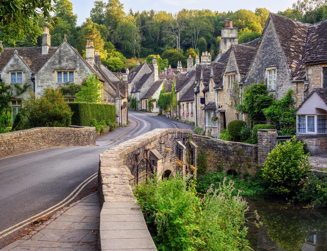 Traditional stone houses in Castle Combe village, one of the most picturesque villages in Cotswolds, England, United Kingdom 1000pc Puzzle