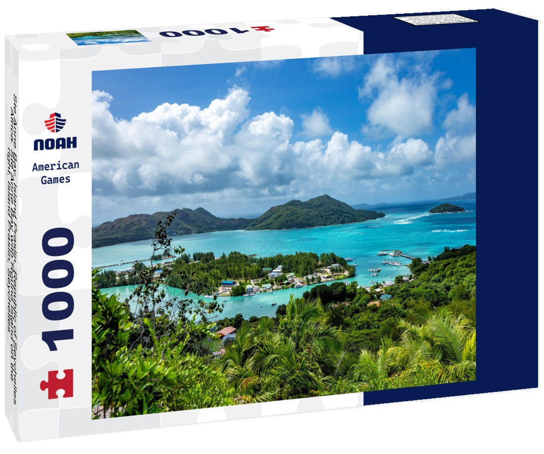 Ste Anne Bay, Island Praslin, Republic of Seychelles, Africa. Ste Anne Bay with Round Island on the right, Island Praslin, Seychelles 1000pc Puzzle