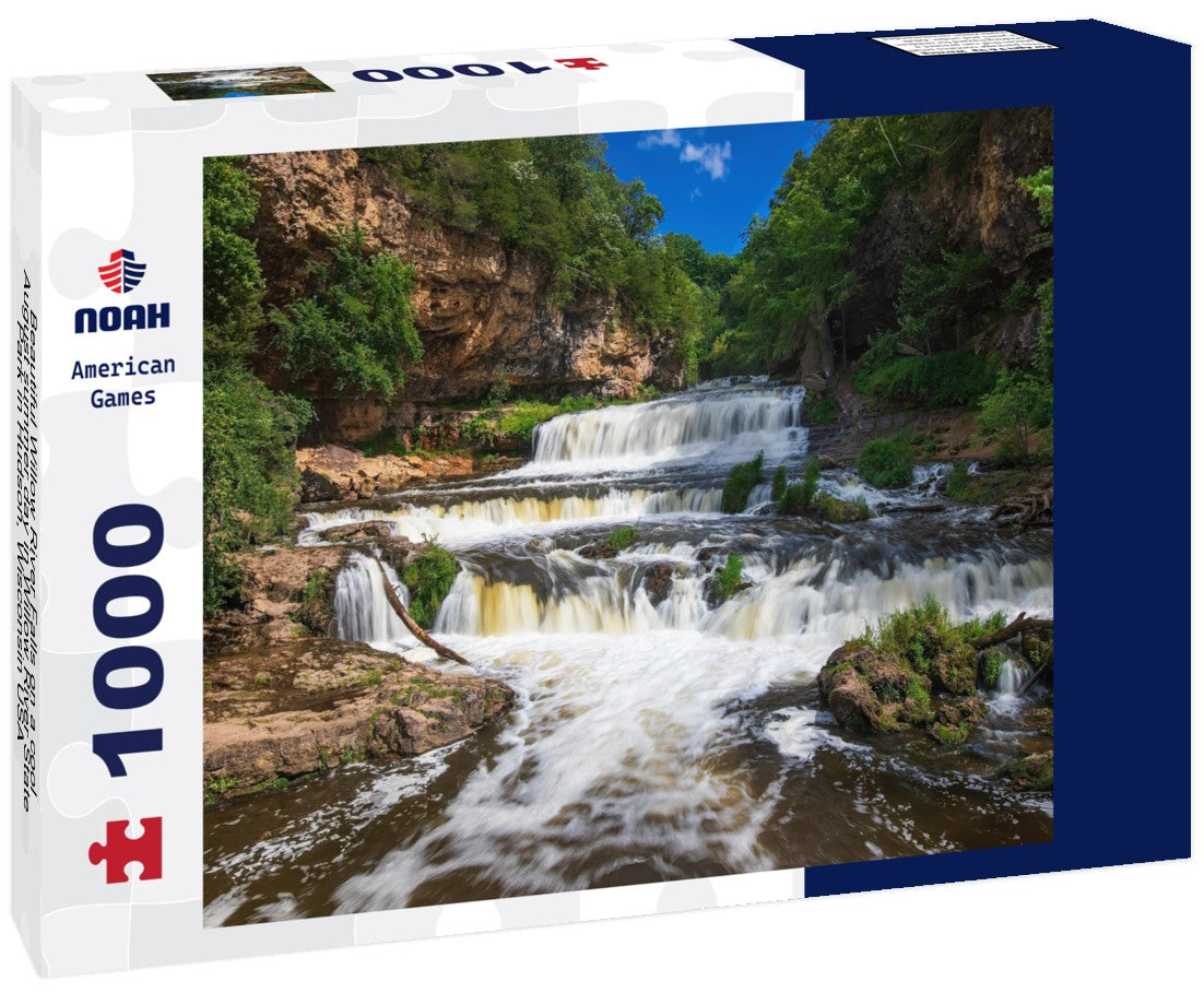 Noah Jigsaw Puzzle Beautiful Willow River Falls on a cool, August summer day in Willow River State Park in Hudson, Wisconsin USA 1000 pieces