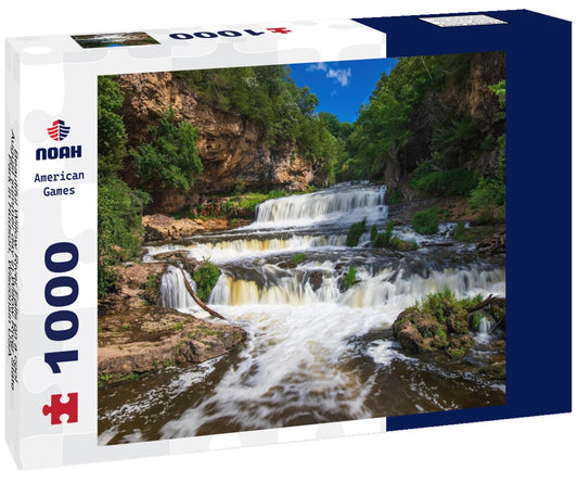 Noah Jigsaw Puzzle Beautiful Willow River Falls on a cool, August summer day in Willow River State Park in Hudson, Wisconsin USA 1000 pieces