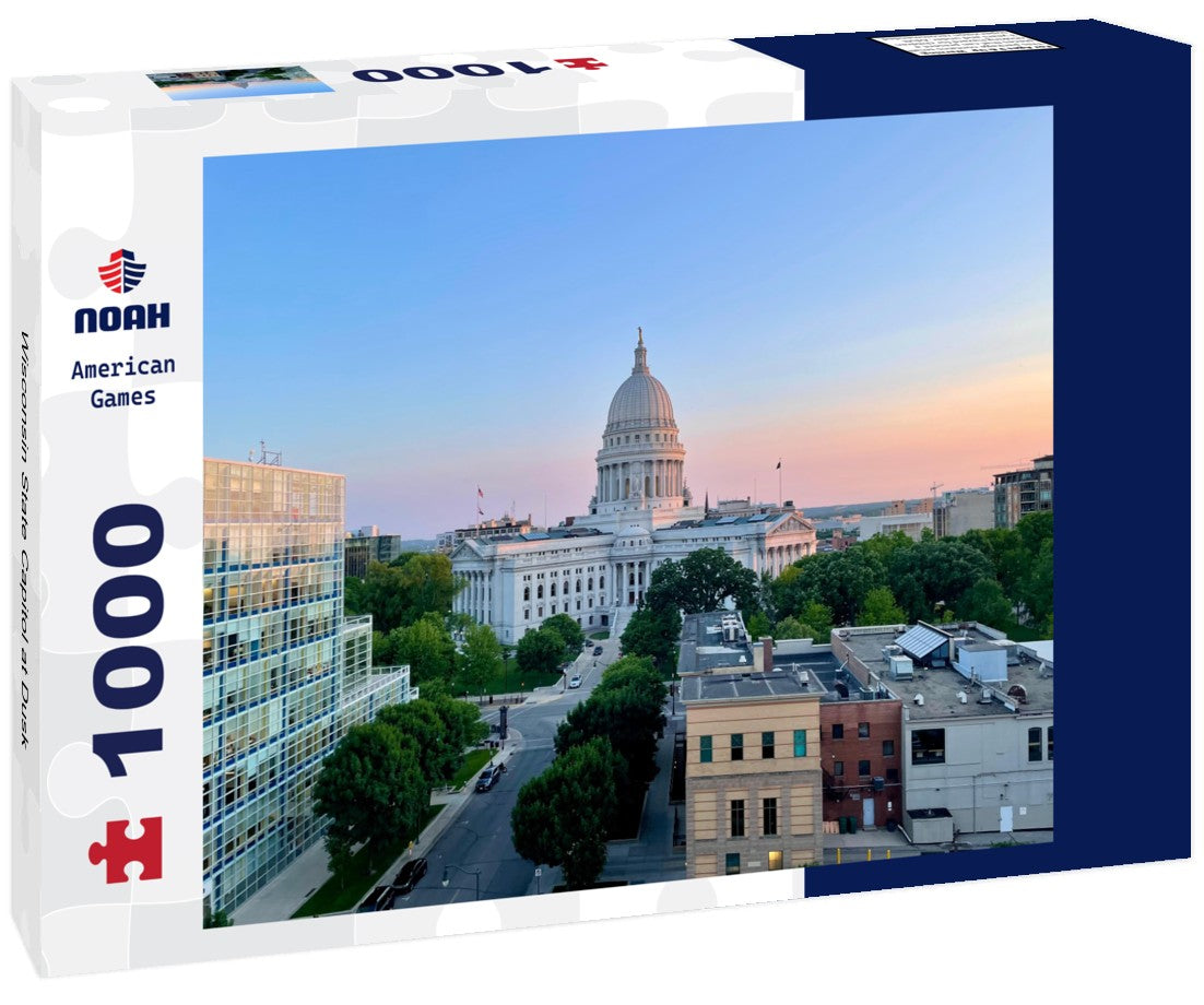 Noah Jigsaw Puzzle Wisconsin State Capitol at Dusk 1000 pieces