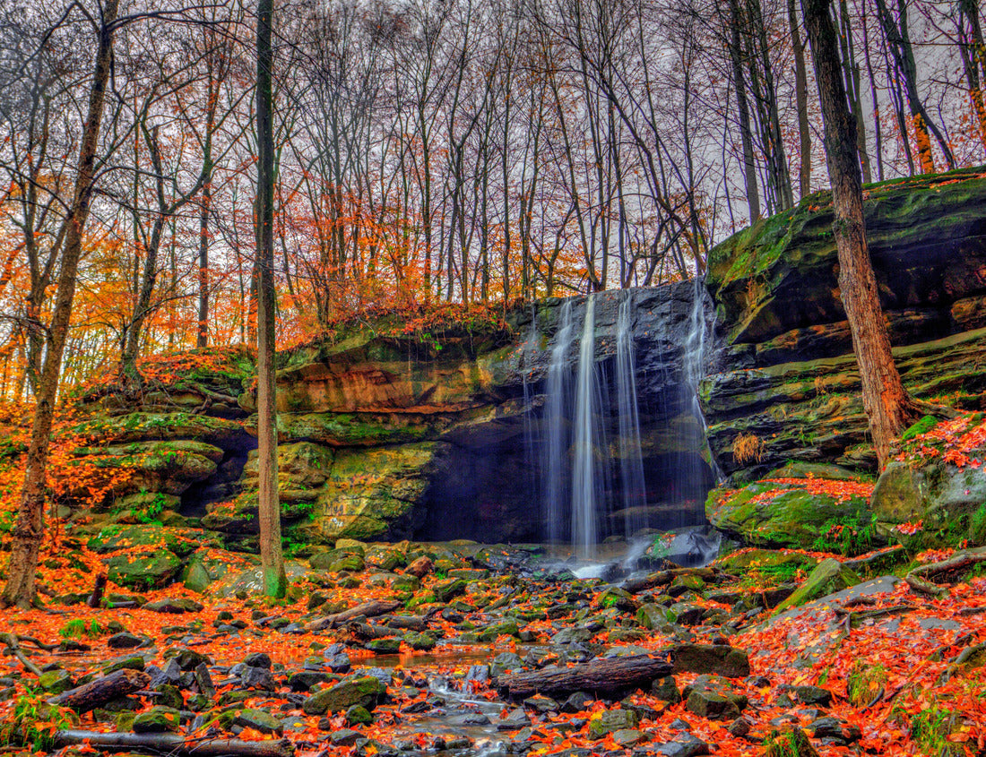 Noah Jigsaw Puzzle Lower Dundee Falls in Autumn, Beach City Wilderness Area, Ohio 1000 pieces