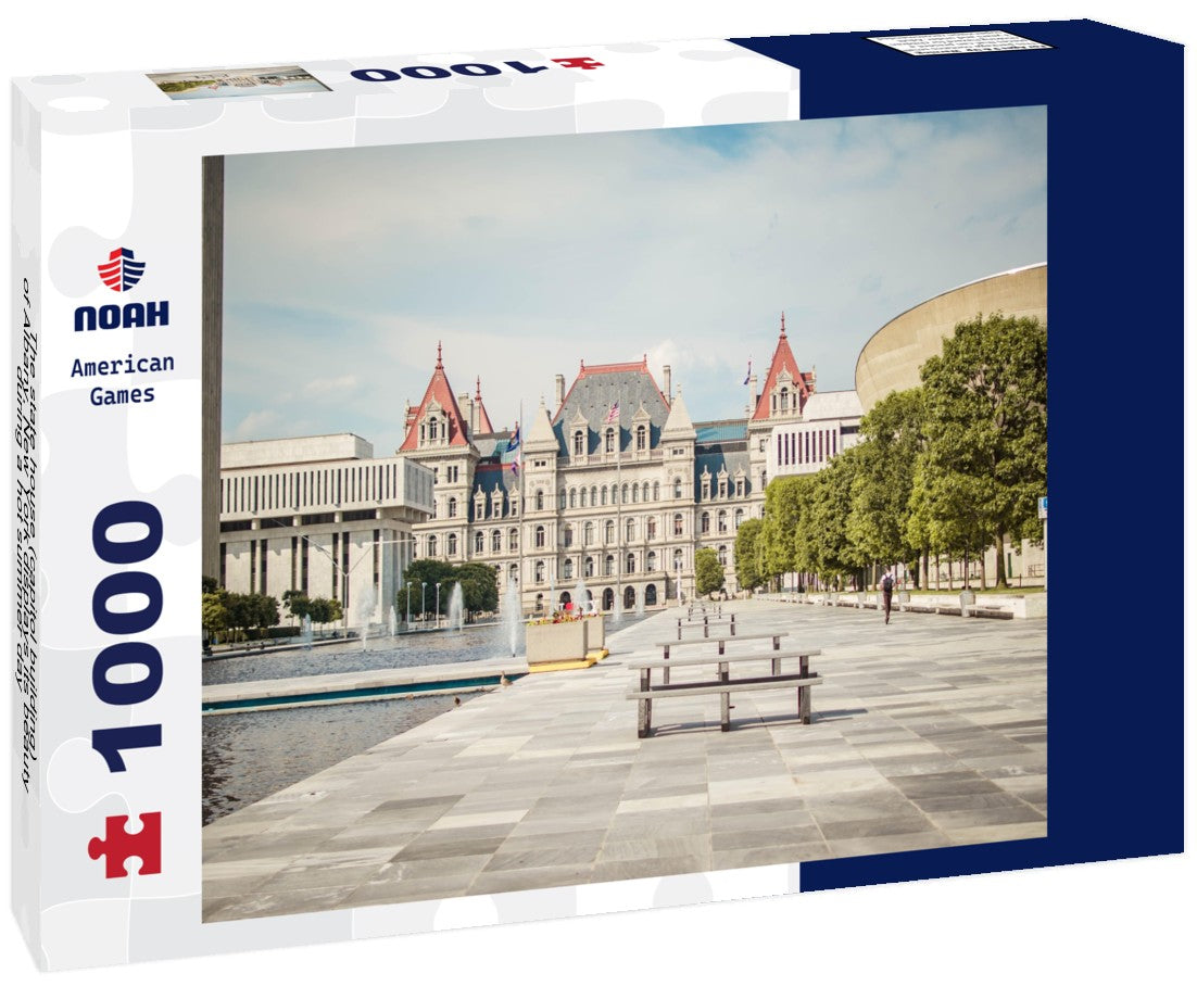 The state house (capitol building) of Albany, New York displays its beauty during a hot summer day 1000pc Puzzle