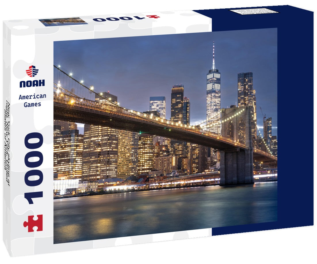 Noah Jigsaw Puzzle New York City skyline at night, New York, United States of America 1000 pieces