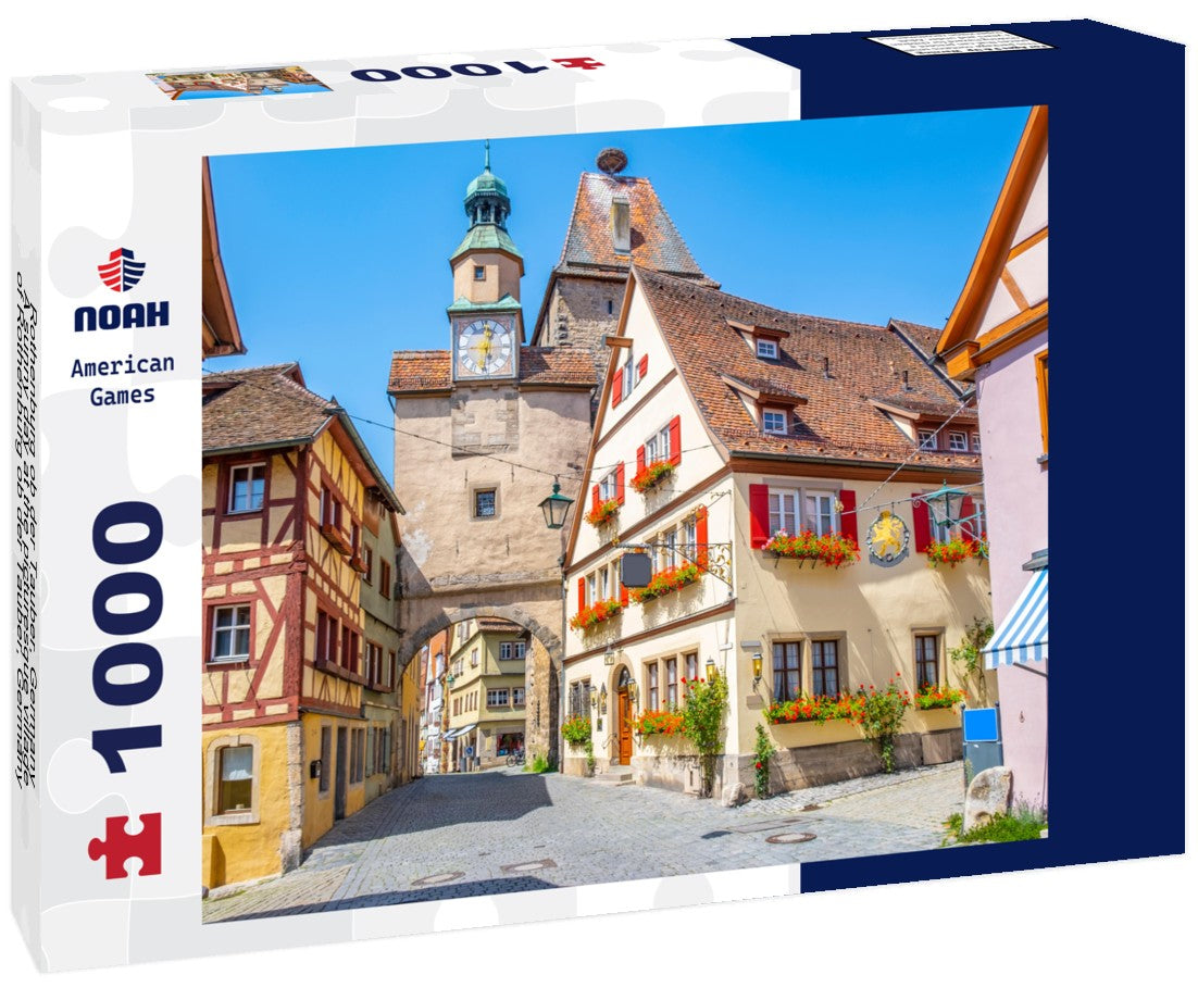 Rothenburg ob der Tauber, Germany - A sunny day at the picturesque village of Rothenburg ob der Tauber, Germany 1000pc Puzzle