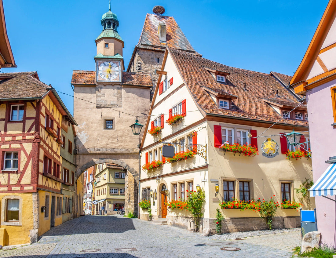 Rothenburg ob der Tauber, Germany - A sunny day at the picturesque village of Rothenburg ob der Tauber, Germany 1000pc Puzzle