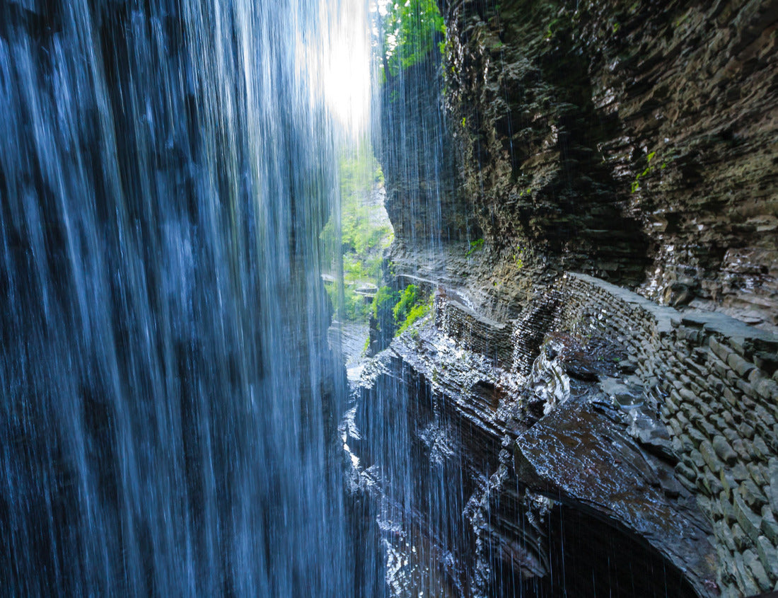 Noah Jigsaw Puzzle A waterfall falls into a pool among rock formations at Watkins Glen State Park in Pennsylvania, showcasing the power and beauty of nature, USA 1000 pieces