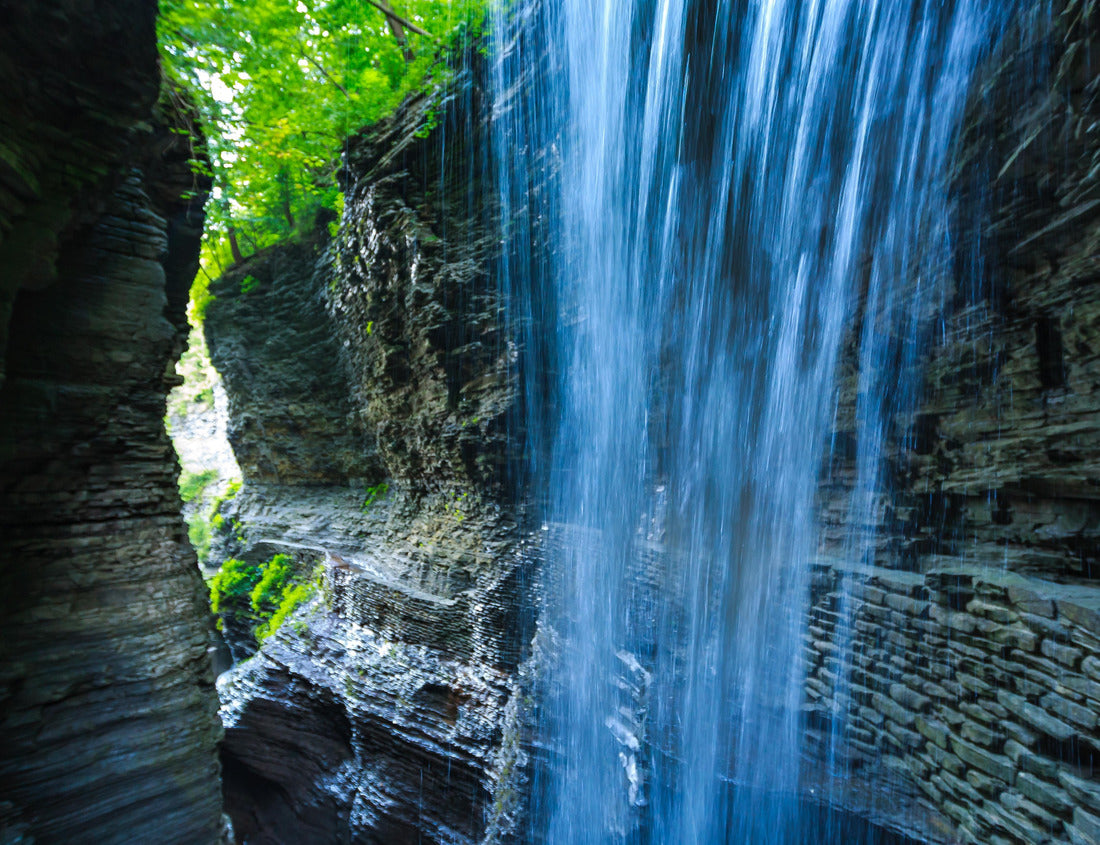 Noah Jigsaw Puzzle A waterfall falls into a pool among rock formations at Watkins Glen State Park in Pennsylvania, showcasing the power and beauty of nature, USA 1000 pieces