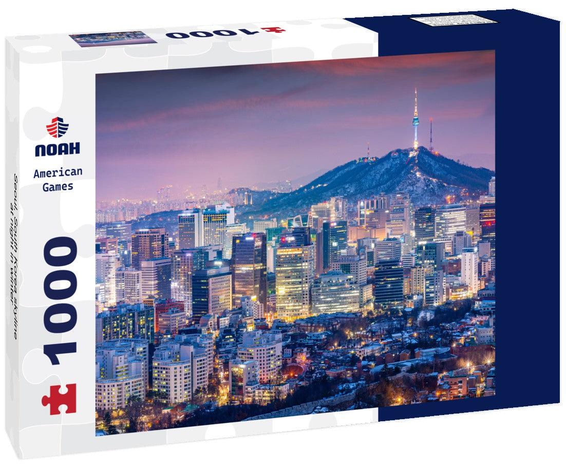 Seoul, South Korea skyline at night in winter 1000pc Puzzle