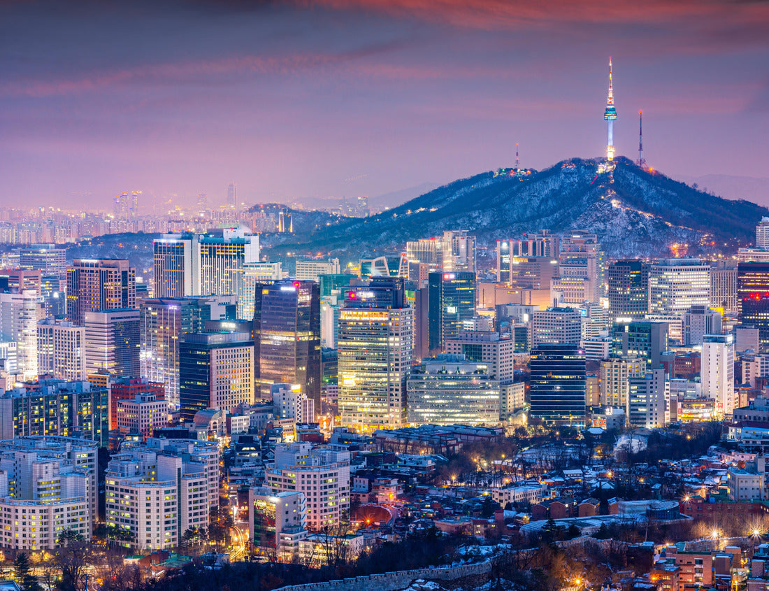 Seoul, South Korea skyline at night in winter 1000pc Puzzle