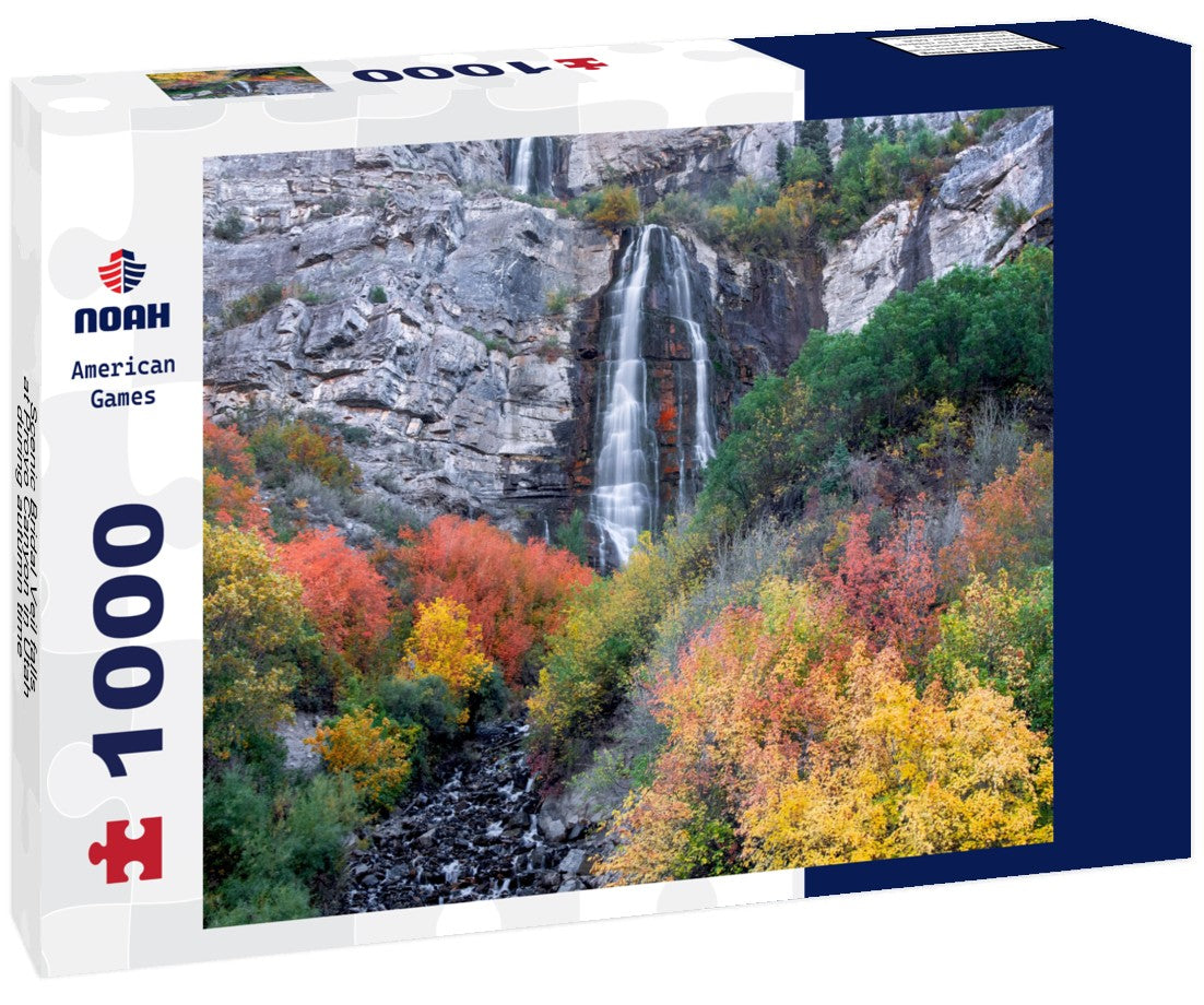 Scenic Bridal Veil falls at Provo Canyon in Utah during autumn time 1000pc Puzzle