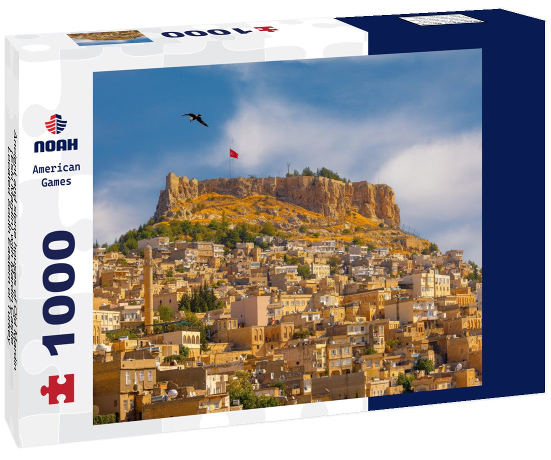 Noah Jigsaw Puzzle Ancient and stone houses of Old Mardin (Eski Mardin) with Mardin Castle, Located South Eastern of Turkey 1000 pieces