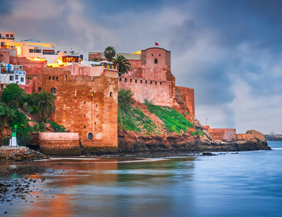 Rabat, Morocco. The Kasbah of the Udayas fortress on Atlantic Ocean coastline and ancient moroccan medina 1000pc Puzzle