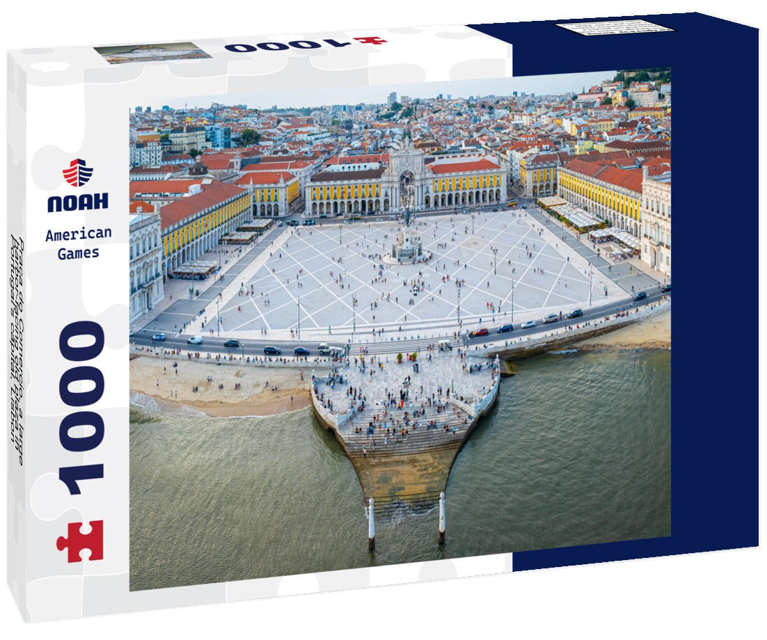 Praca do Comercio, a large, harbor-facing old plaza in Portugal's capital, Lisbon 1000pc Puzzle