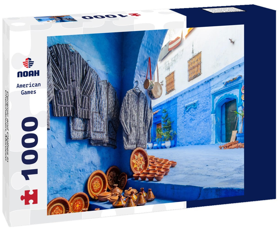 Noah Jigsaw Puzzle Ceramic and Clothes in Chefchaouen, Morocco 1000 pieces