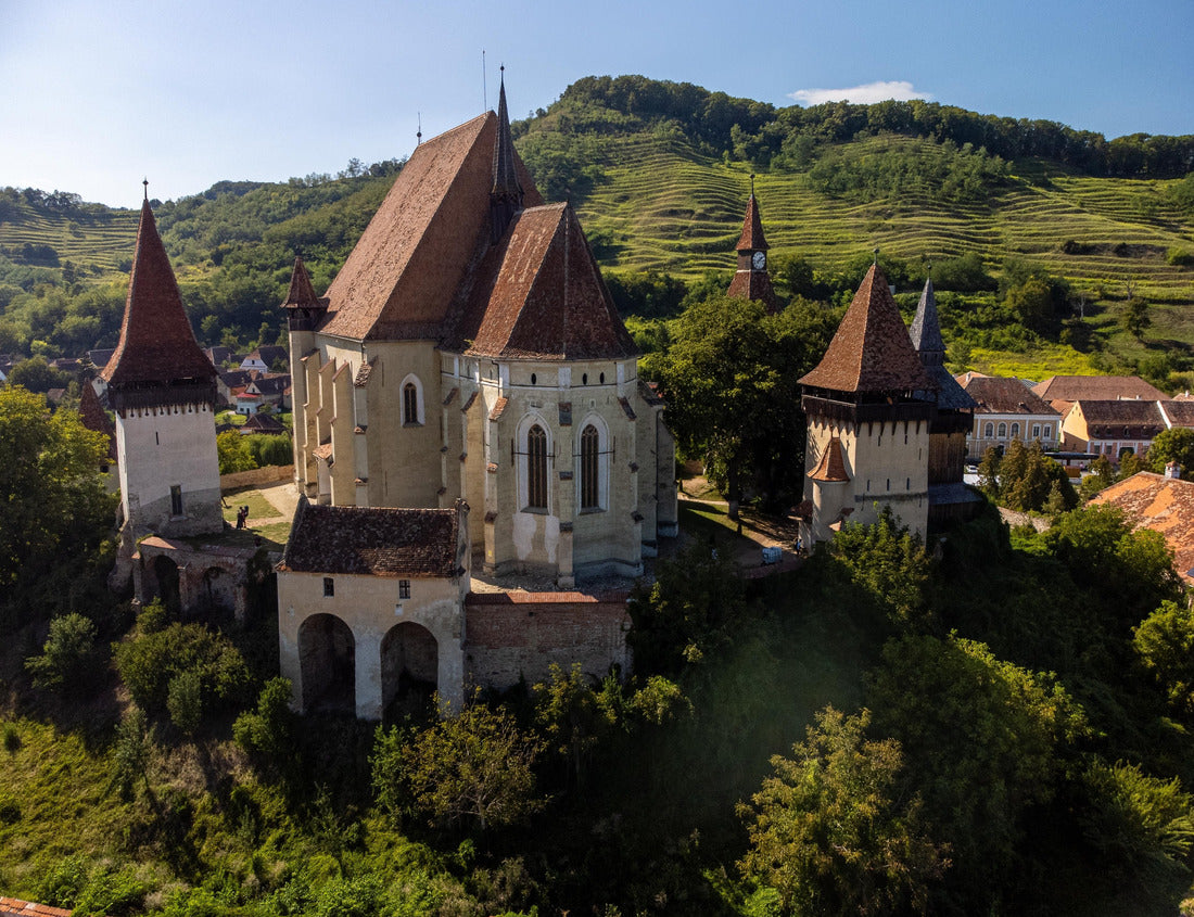 Noah Jigsaw Puzzle Drone view of a Medieval Fortified Church of Biertan in a sunny day of summer in Romania 1000 pieces