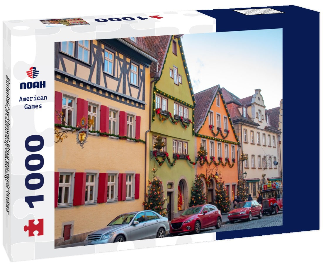Noah Jigsaw Puzzle Colorful traditional German architecture buildings at Rothenburg Bavaria village in Germany Germany 1000 pieces