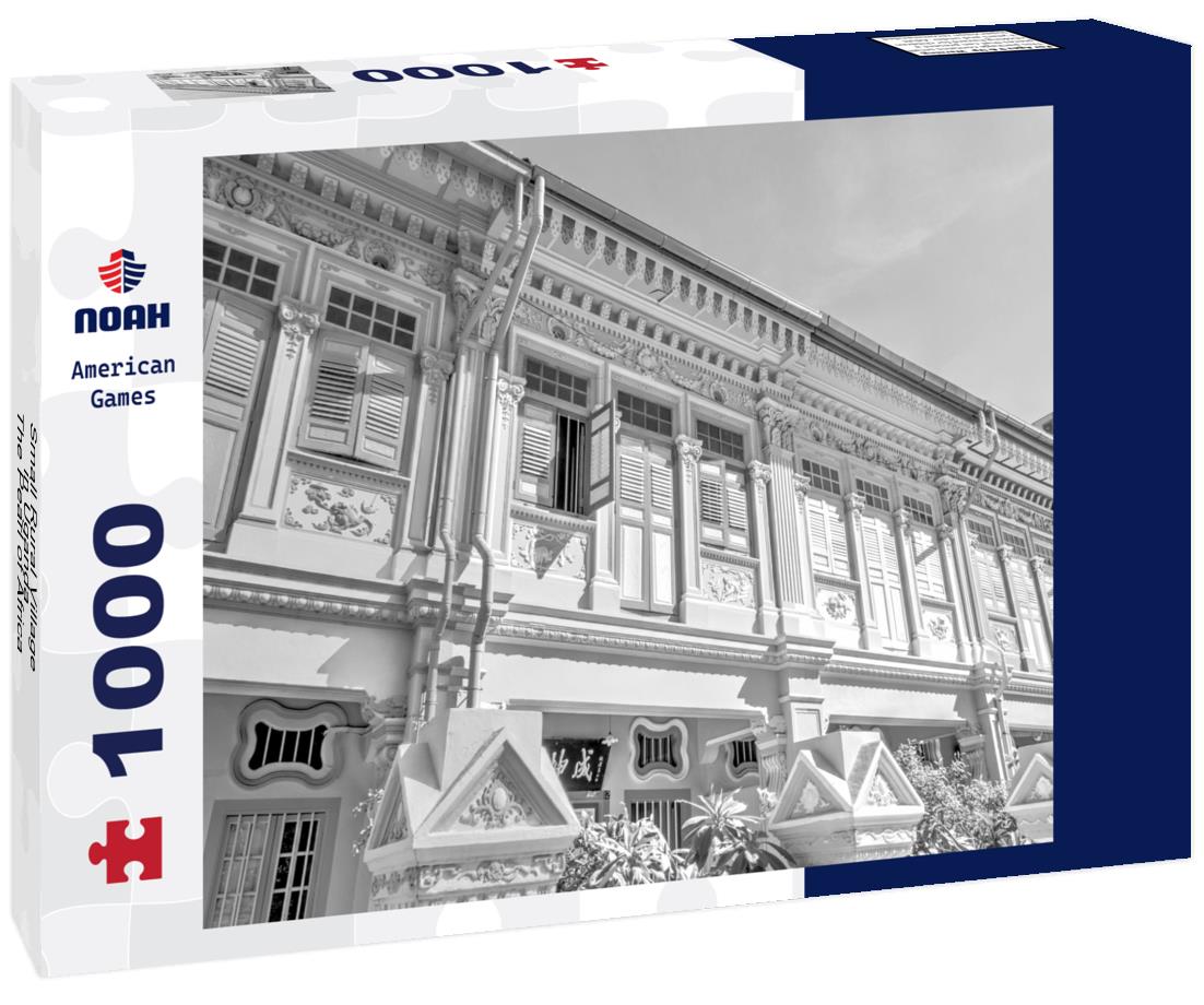 Noah Jigsaw Puzzle Small Rural Village in Uganda - The Pearl of Africa in black white 1000 pieces