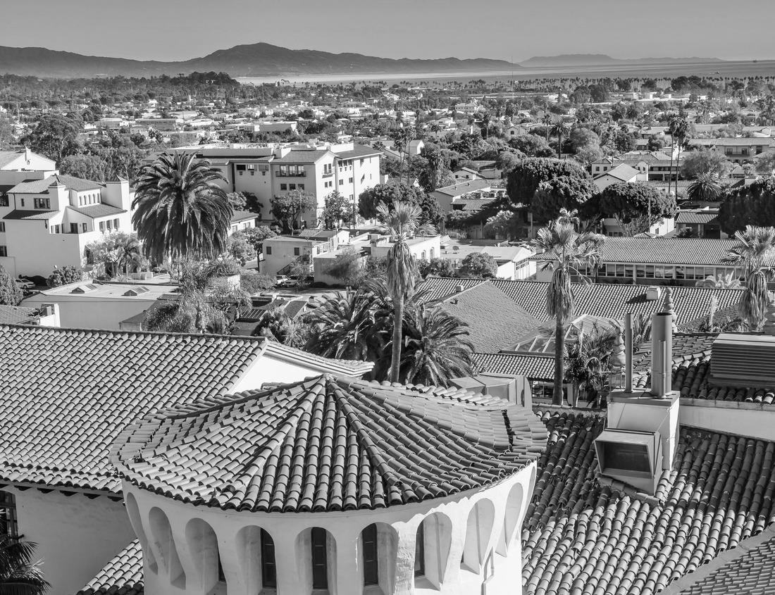 Noah Jigsaw Puzzle Skyline of Akron, Ohio, USA in black white 1000 pieces