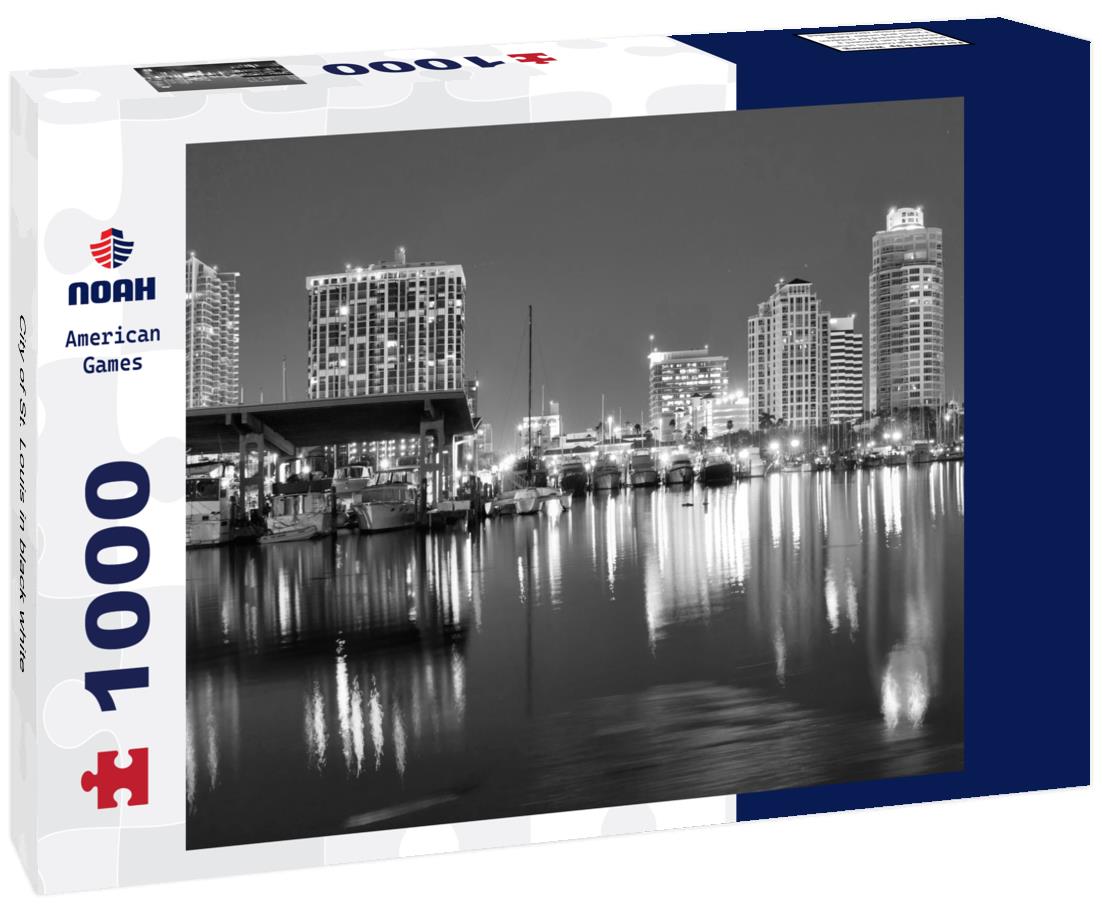 Noah Jigsaw Puzzle City of St. Louis in black white 1000 pieces
