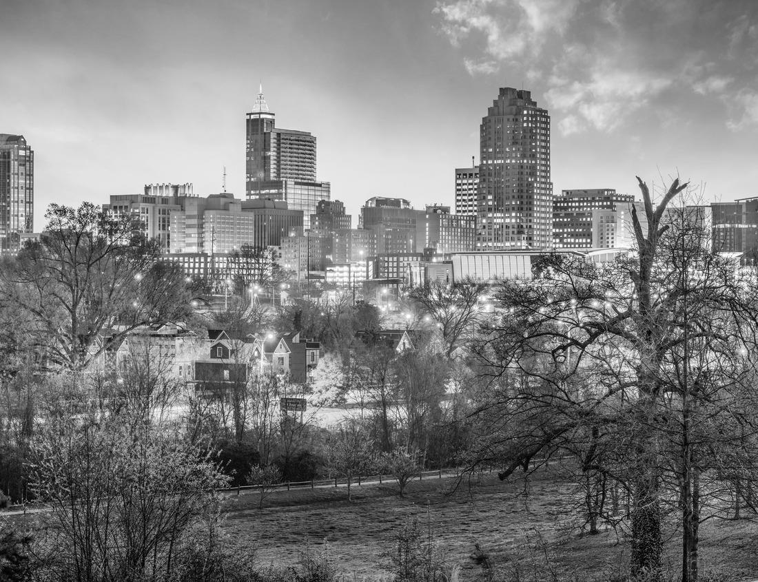 Noah Jigsaw Puzzle Akron, Ohio - afternoon skyline of the city in black white 1000 pieces