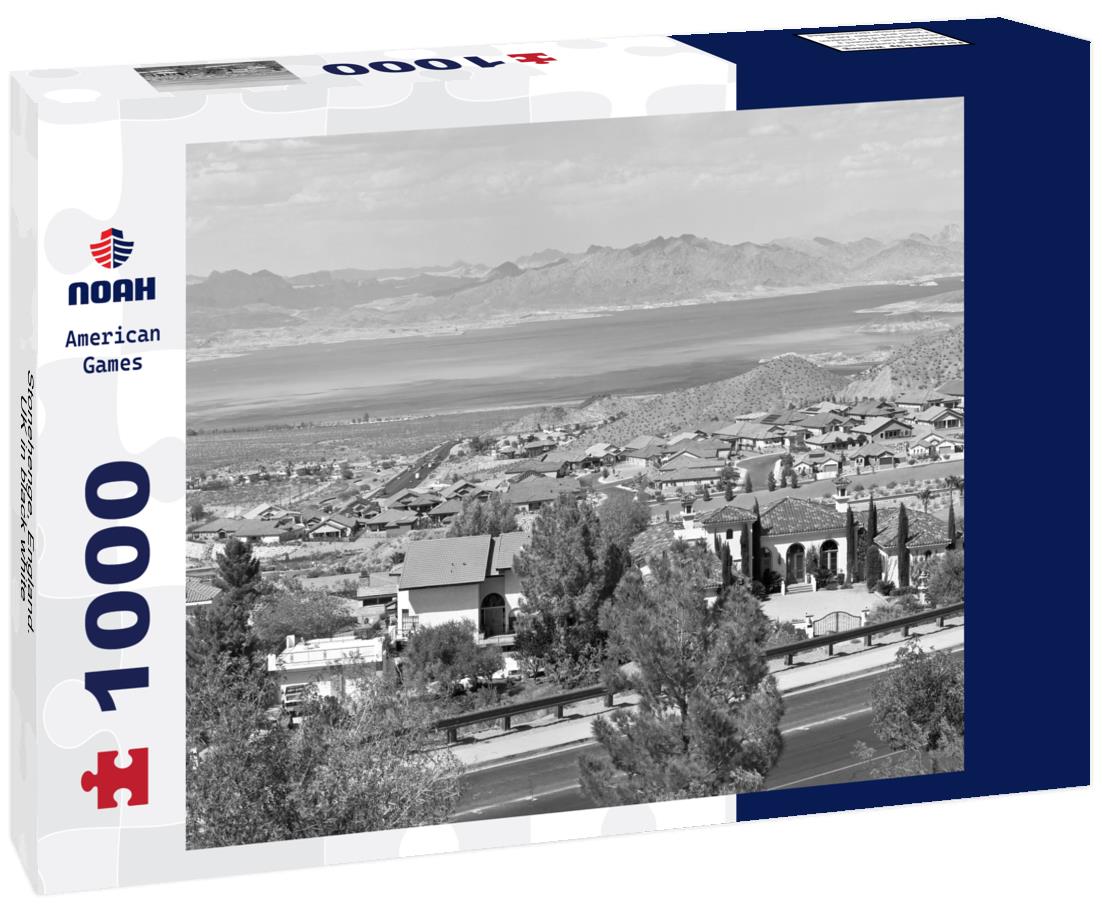 Noah Jigsaw Puzzle Stonehenge, England. UK in black white 1000 pieces