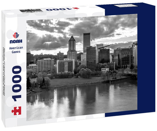 Noah Jigsaw Puzzle Skyline of downtown Atlanta, Georgia, USA in black white 1000 pieces