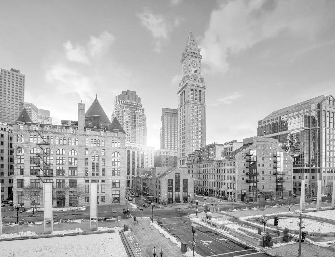 Noah Jigsaw Puzzle Cottages by the sea, Konas, Jamtland, Sweden in black white 1000 pieces