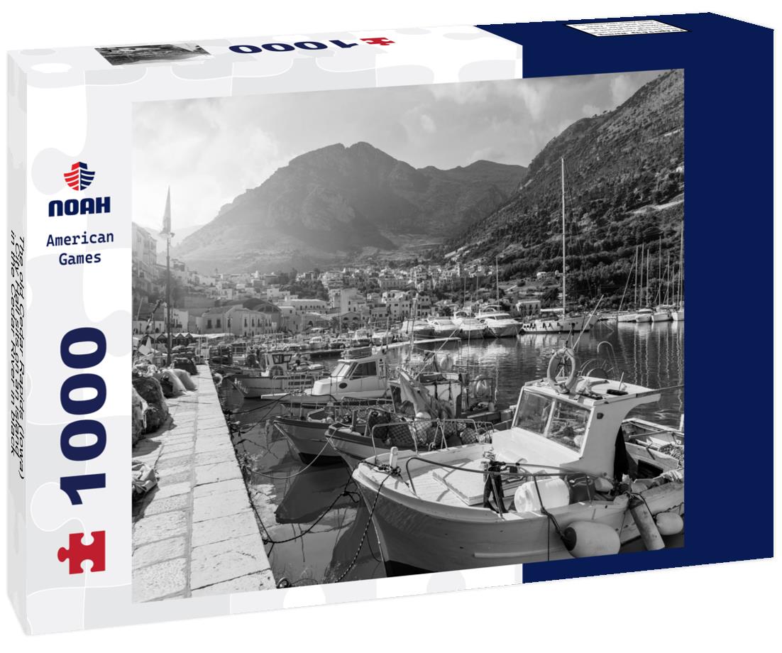 The old Cedar Rapids (Iowa) City Hall sits on an island in the Cedar River 1000pc PuzzleBlack and White