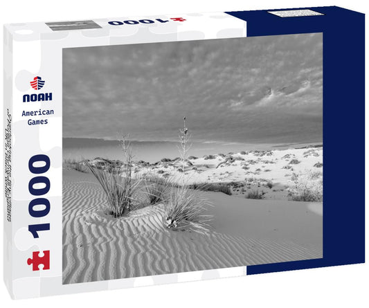 Noah Jigsaw Puzzle Overlooking the tiny village of Portloe Cornwall England UK in black white 1000 pieces