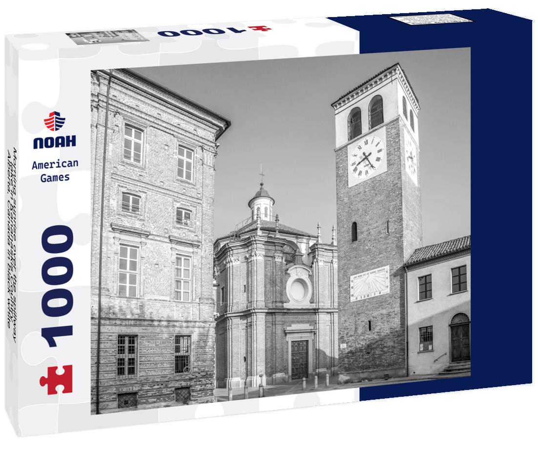 Noah Jigsaw Puzzle Morning sunrise over the spillway lake in Kananaskis Country, Alberta, Canada in black white 1000 pieces