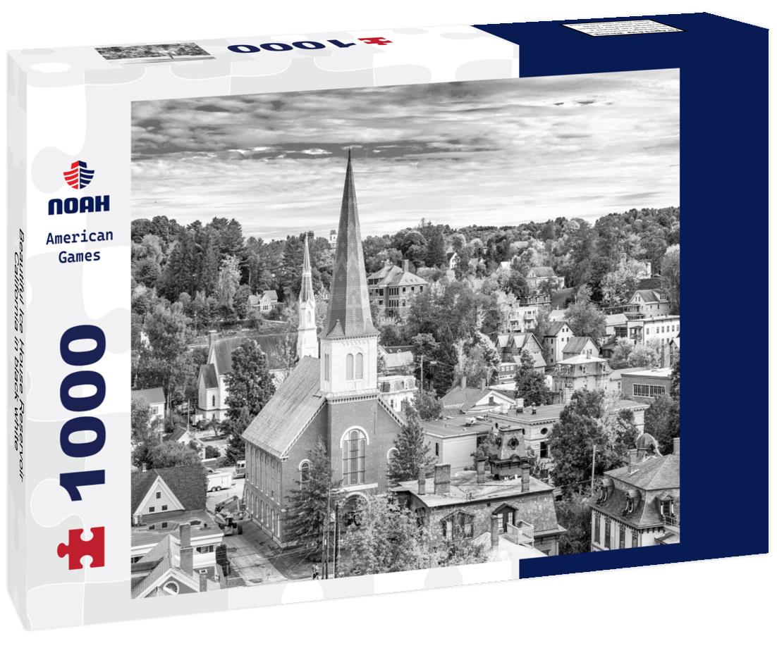 Noah Jigsaw Puzzle Beautiful Ice House Reservoir, California in black white 1000 pieces