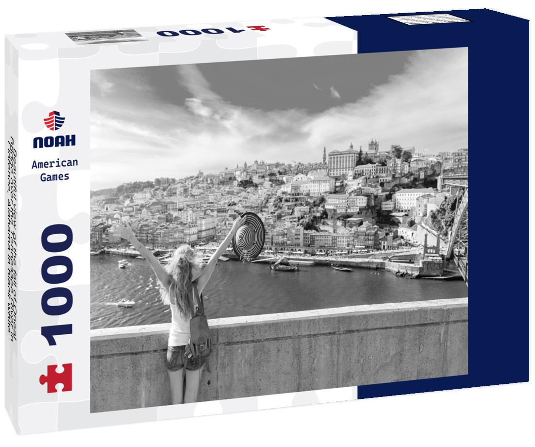 Noah Jigsaw Puzzle Beautiful view of the fall of Oneal Bridge over the Tennessee River in Florence, Alabama in black white 1000 pieces