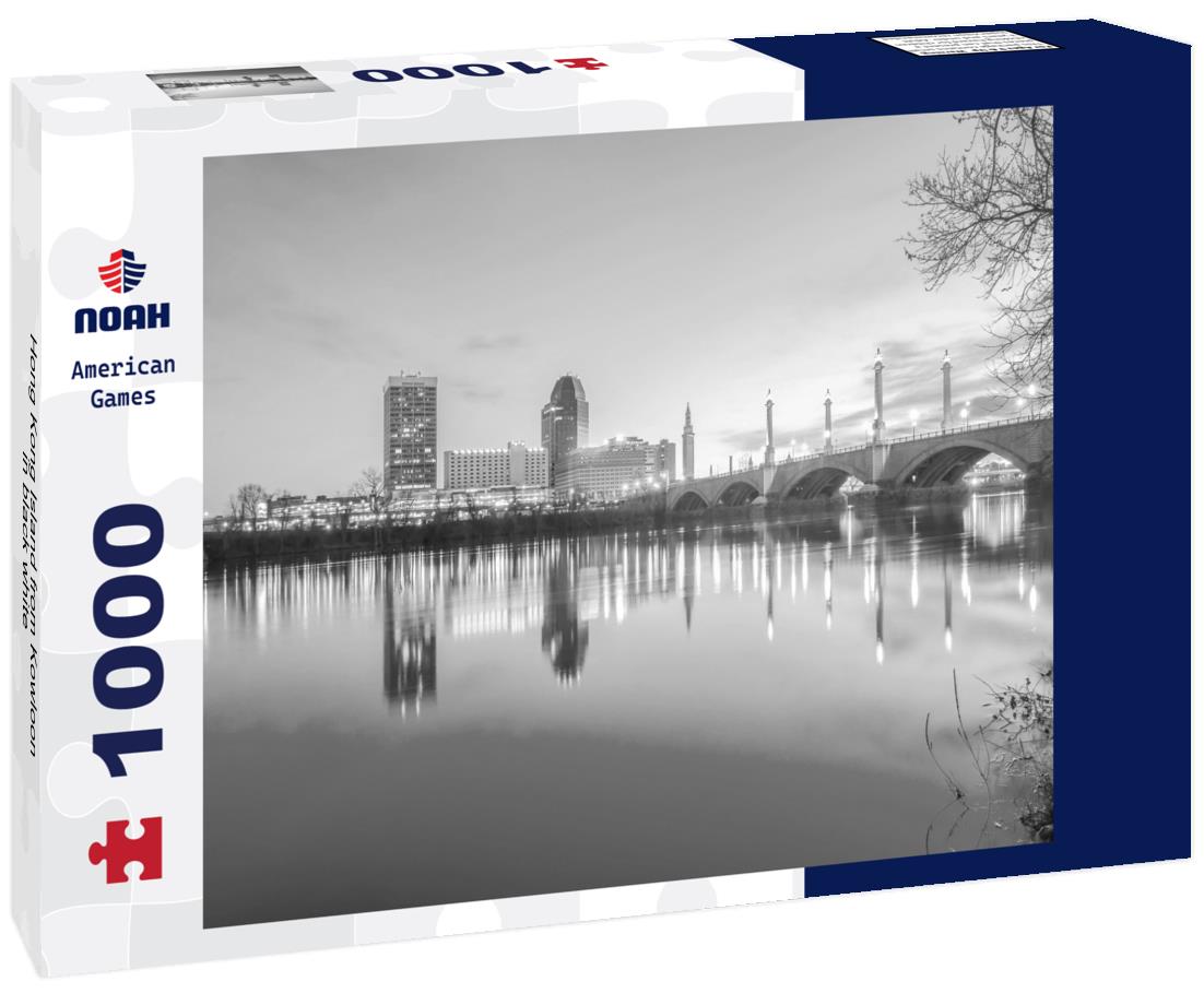 Noah Jigsaw Puzzle Hong Kong Island from Kowloon in black white 1000 pieces