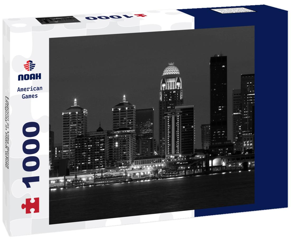 Noah Jigsaw Puzzle Lagoon in Villa Serena, Uruguay in black white 1000 pieces