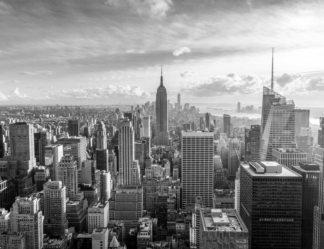 Noah Jigsaw Puzzle Skyline of Yokohama, Japan in black white 1000 pieces
