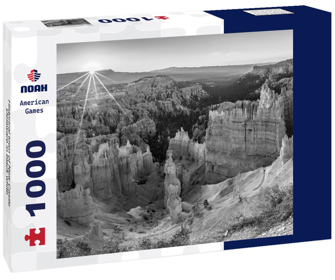Noah Jigsaw Puzzle Historical town of New Castle, Delaware in black white 1000 pieces