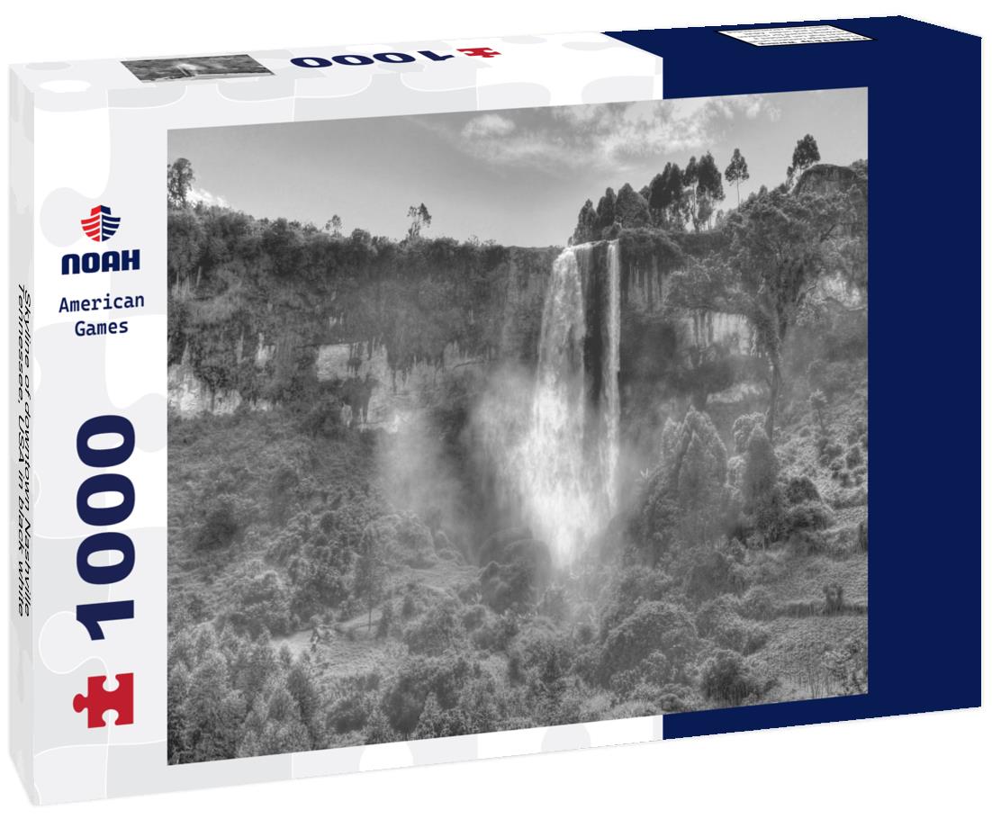 Skyline of downtown Nashville, Tennessee, USA 1000pc PuzzleBlack and White