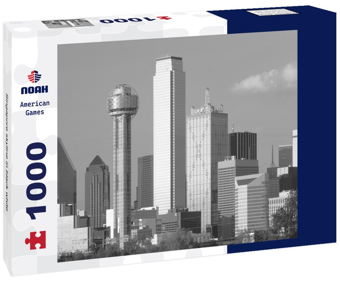 Noah Jigsaw Puzzle Singapore skyline in black white 1000 pieces