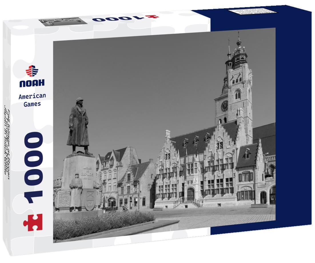 Noah Jigsaw Puzzle Fall foliage at Ryoan-ji Temple in Kyoto, Japan in black white 1000 pieces