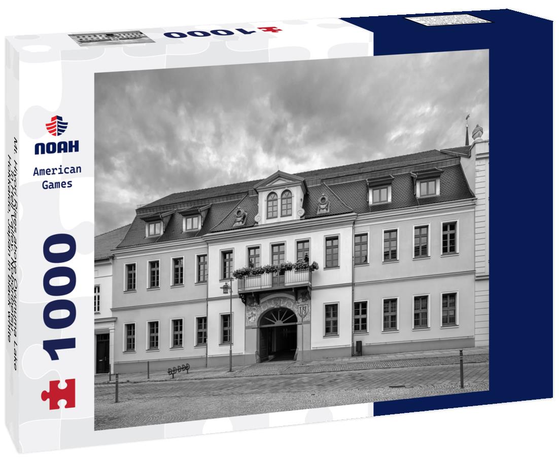 Noah Jigsaw Puzzle Mt. Hiyori Rises above Oyunuma Lake in Hell Valley, Noboribetsu, Hokkaido, Japan in black white 1000 pieces