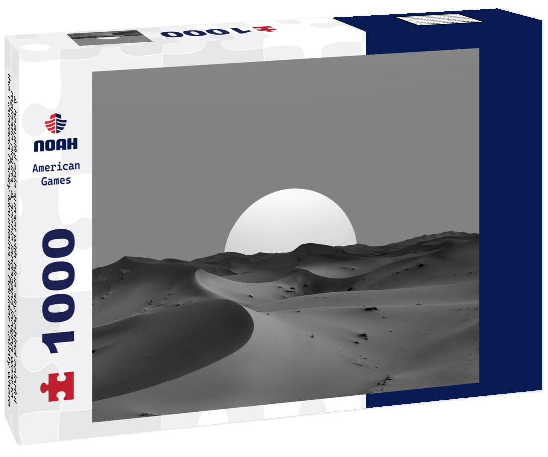 Noah Jigsaw Puzzle A beautiful epic sunset with blue sky behind colorful majestic clouds. A scenic landscape looking west to the Colorado Rocky Mountains in Boulder County where the sky meets the land in black white 1000 pieces