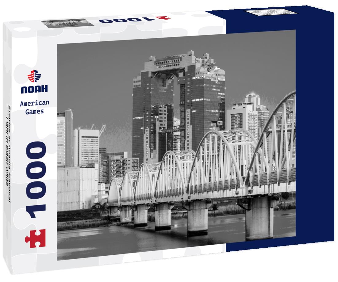 Noah Jigsaw Puzzle Sunrise at Acadia National Park in black white 1000 pieces