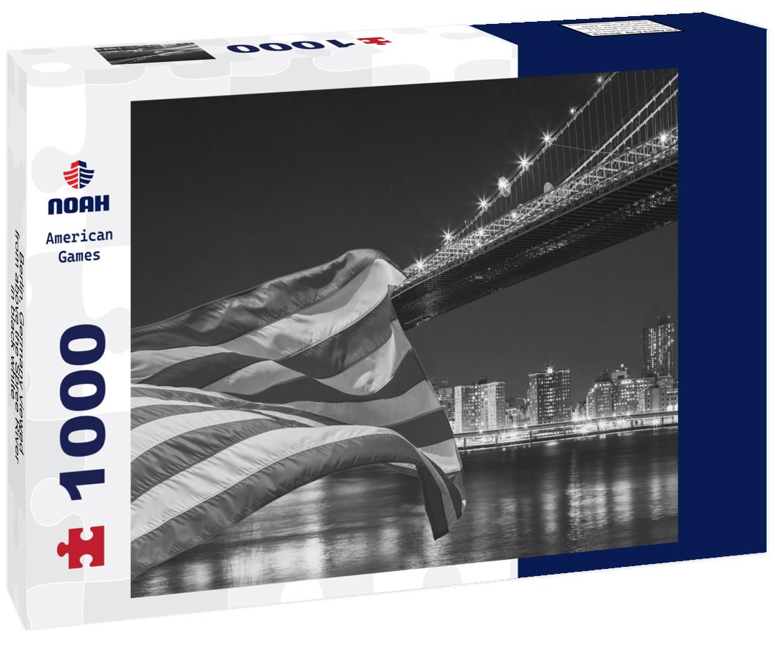 Noah Jigsaw Puzzle Berlin, Germany viewed from above the Spree River in black white 1000 pieces