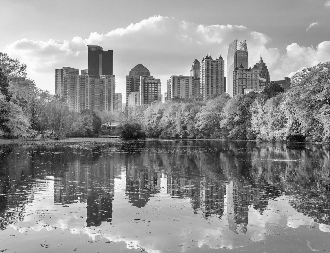 Noah Jigsaw Puzzle Berlin, Germany viewed from above the Spree River in black white 1000 pieces