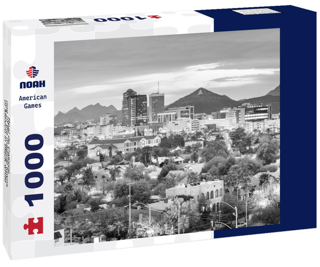 Noah Jigsaw Puzzle Real de Catorce - one of the magical towns of Mexico in black white 1000 pieces