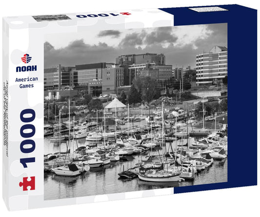 Noah Jigsaw Puzzle Aerial view of the medieval city of Utrecht, fourth city of the Netherlands in black white 1000 pieces