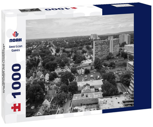 Noah Jigsaw Puzzle Murchison and Uhuru falls in Murchison Falls National Park, Uganda in black white 1000 pieces