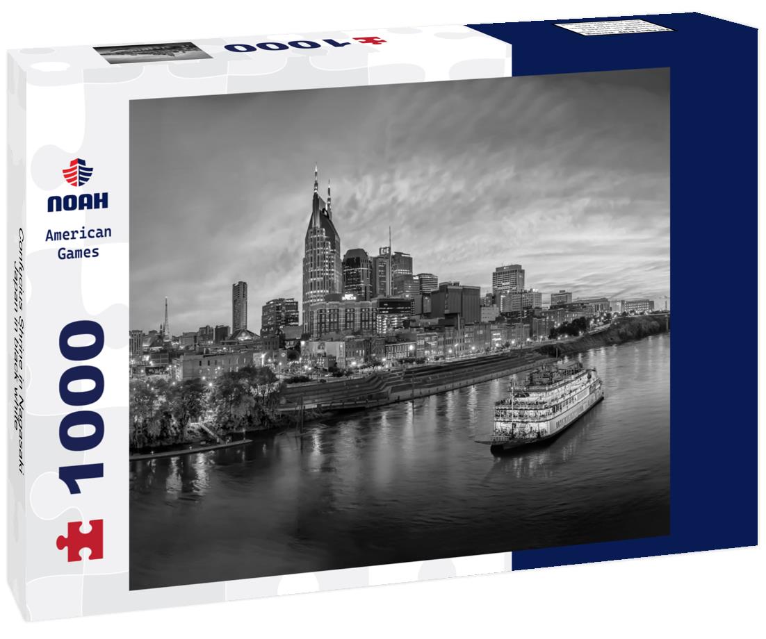 Noah Jigsaw Puzzle Confucius Shrine in Nagasaki, Japan in black white 1000 pieces