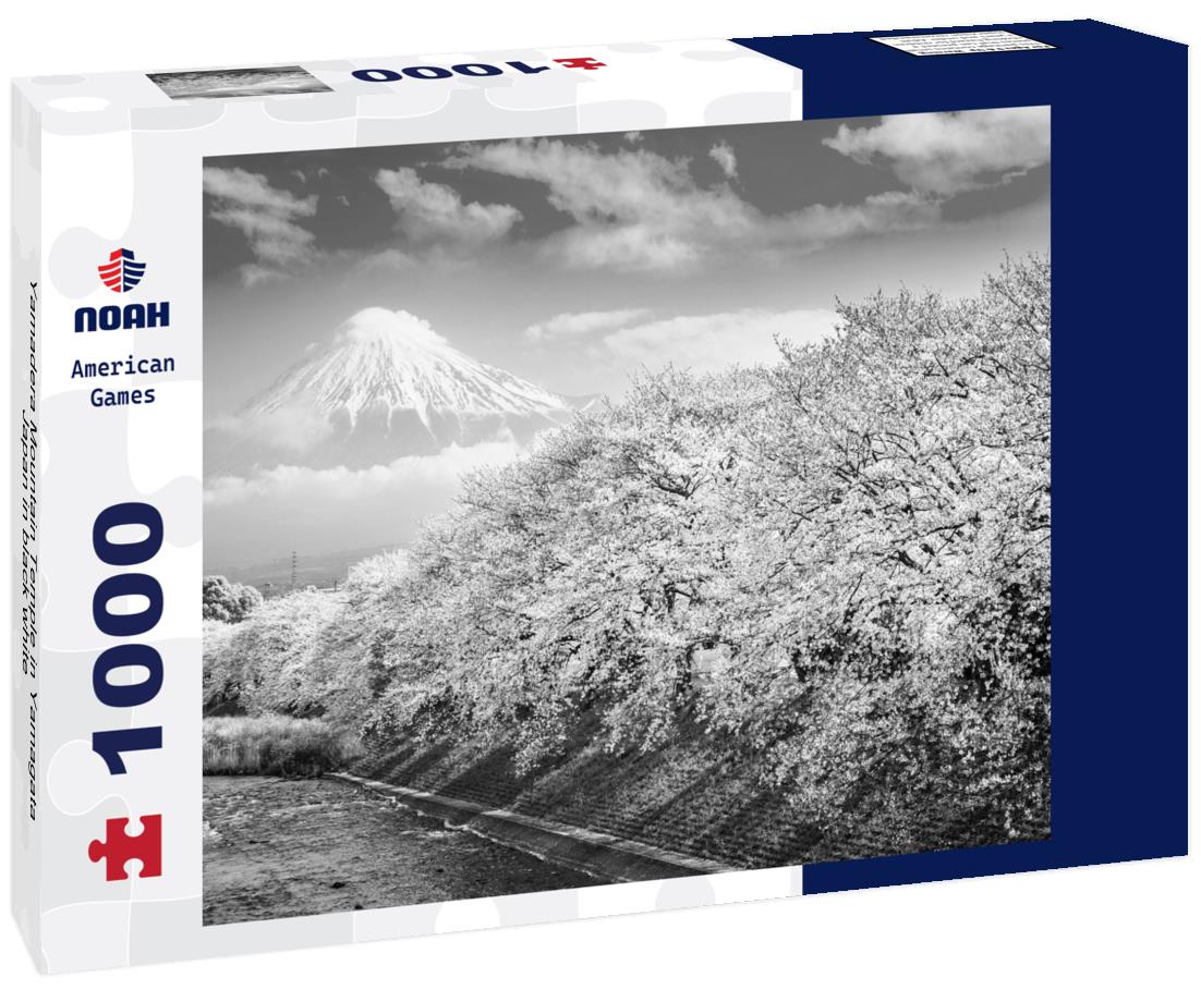 Noah Jigsaw Puzzle Yamadera Mountain Temple in Yamagata, Japan in black white 1000 pieces
